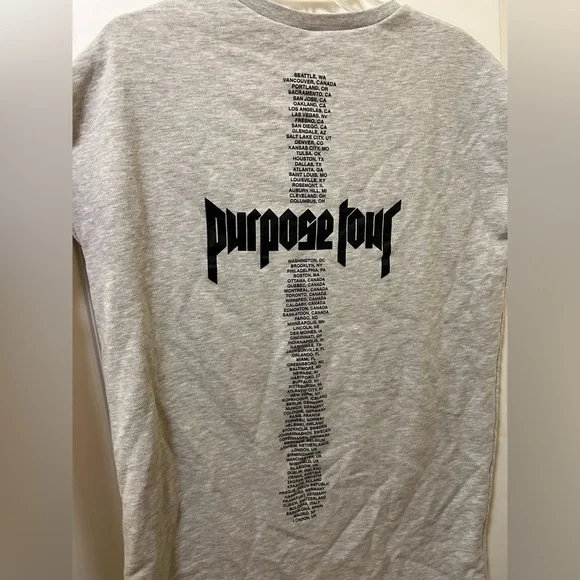 H&M Justin Bieber Purpose tour t shirt sweater dress 🖤 - Picture 6 of 7